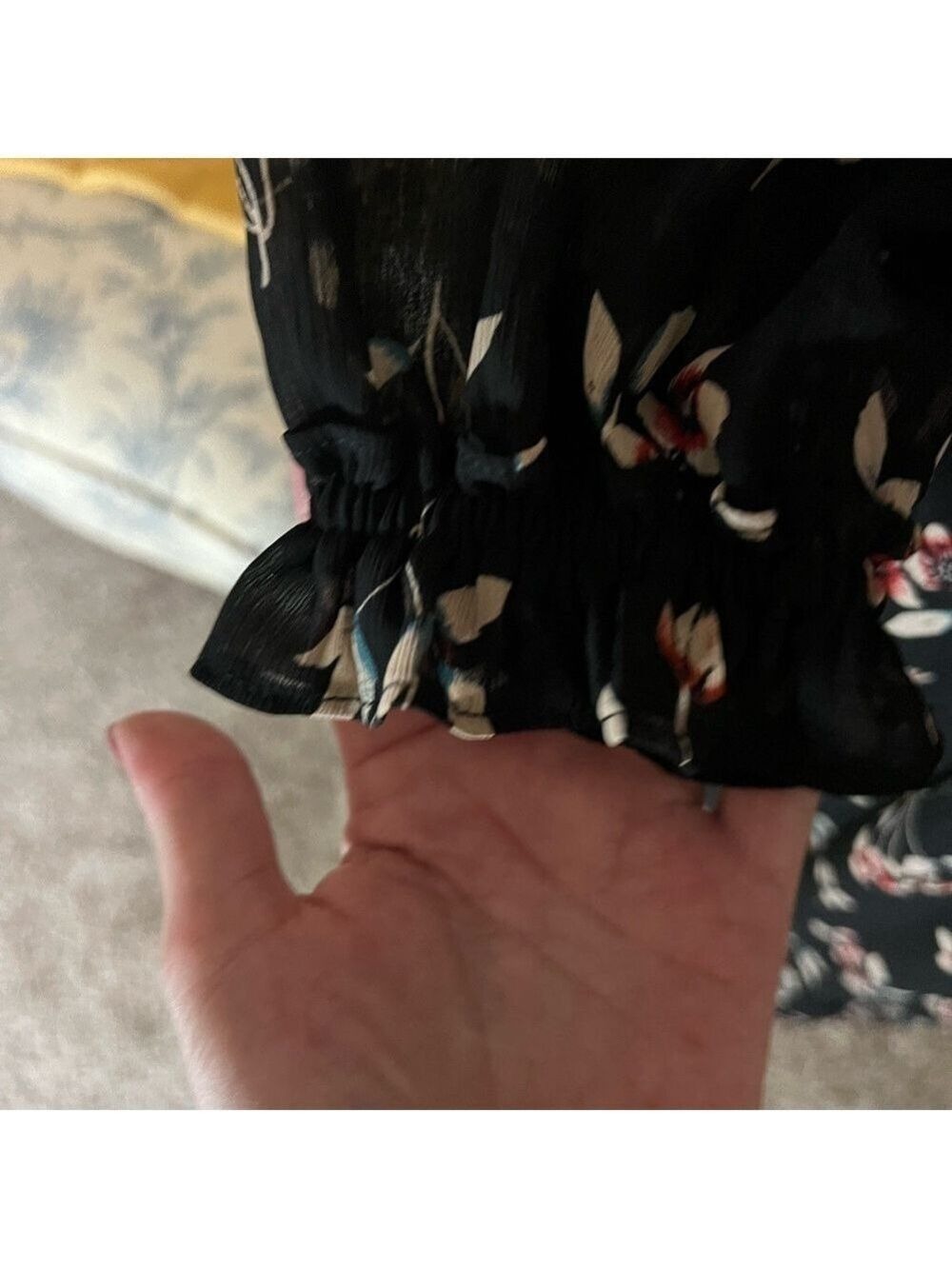 NWOT Madewell Floral Maxi Dress Black Size XS - Picture 7 of 11